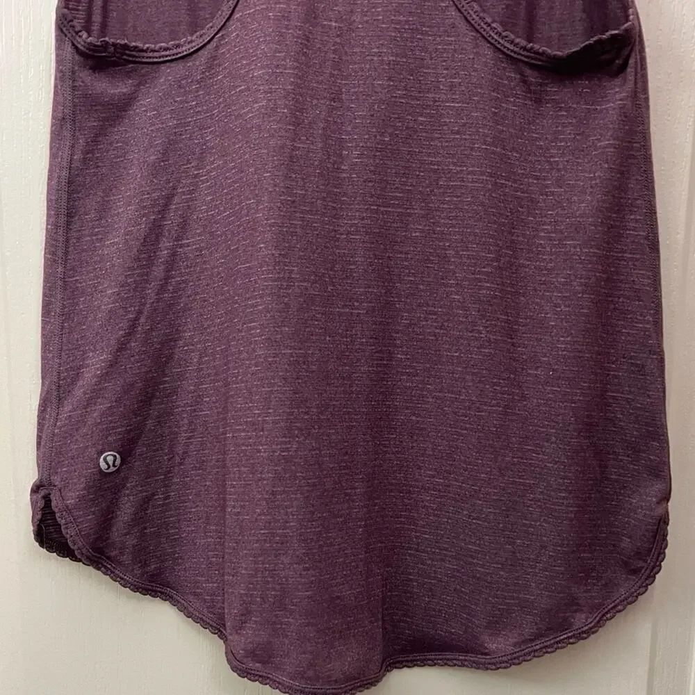 Lululemon 105 F Singlet in the color Heathered Purple Fog Tank Top Size 4